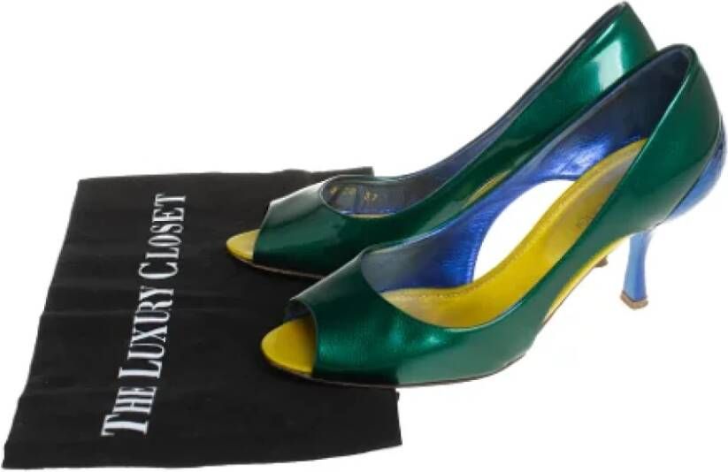 Sergio Rossi Pre-owned Leather heels Green Dames