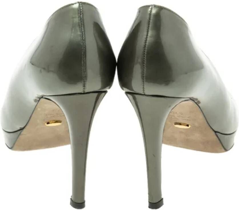 Sergio Rossi Pre-owned Leather heels Green Dames