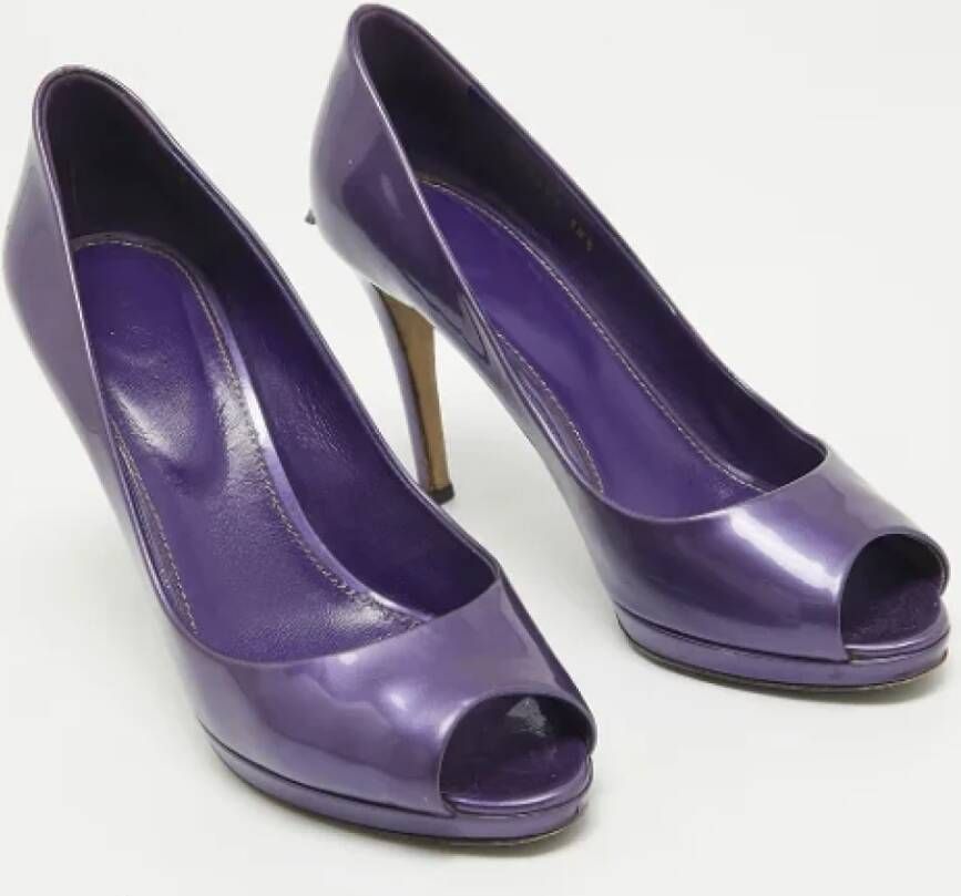 Sergio Rossi Pre-owned Leather heels Purple Dames