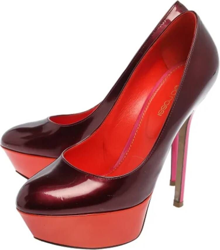 Sergio Rossi Pre-owned Leather heels Red Dames