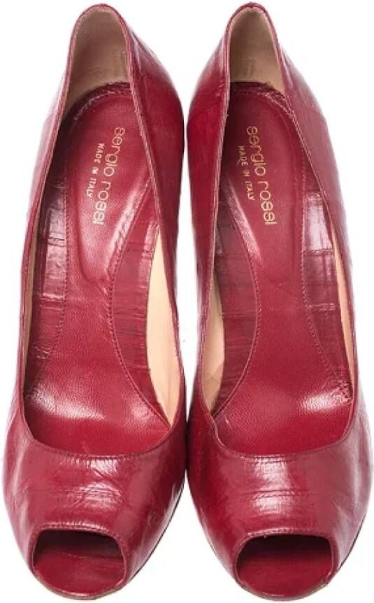 Sergio Rossi Pre-owned Leather heels Red Dames