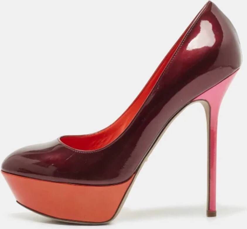 Sergio Rossi Pre-owned Leather heels Red Dames