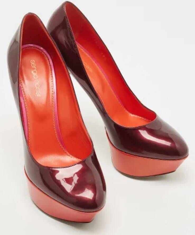 Sergio Rossi Pre-owned Leather heels Red Dames