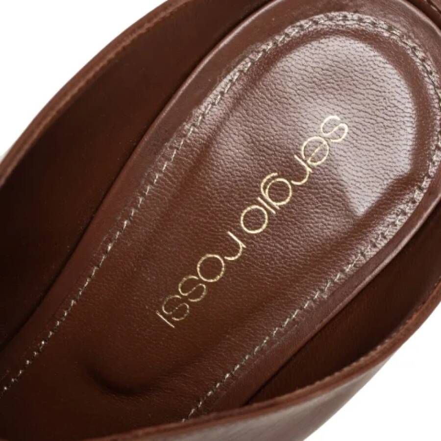 Sergio Rossi Pre-owned Leather mules Brown Dames