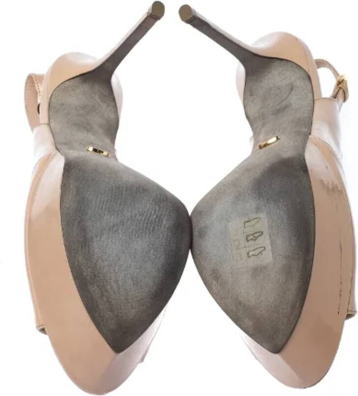 Sergio Rossi Pre-owned Leather sandals Beige Dames