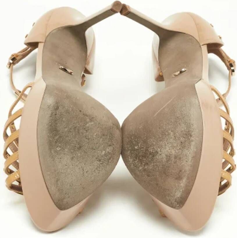 Sergio Rossi Pre-owned Leather sandals Beige Dames