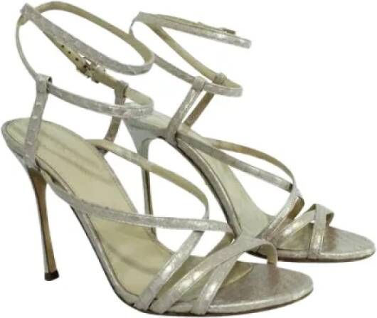 Sergio Rossi Pre-owned Leather sandals Beige Dames