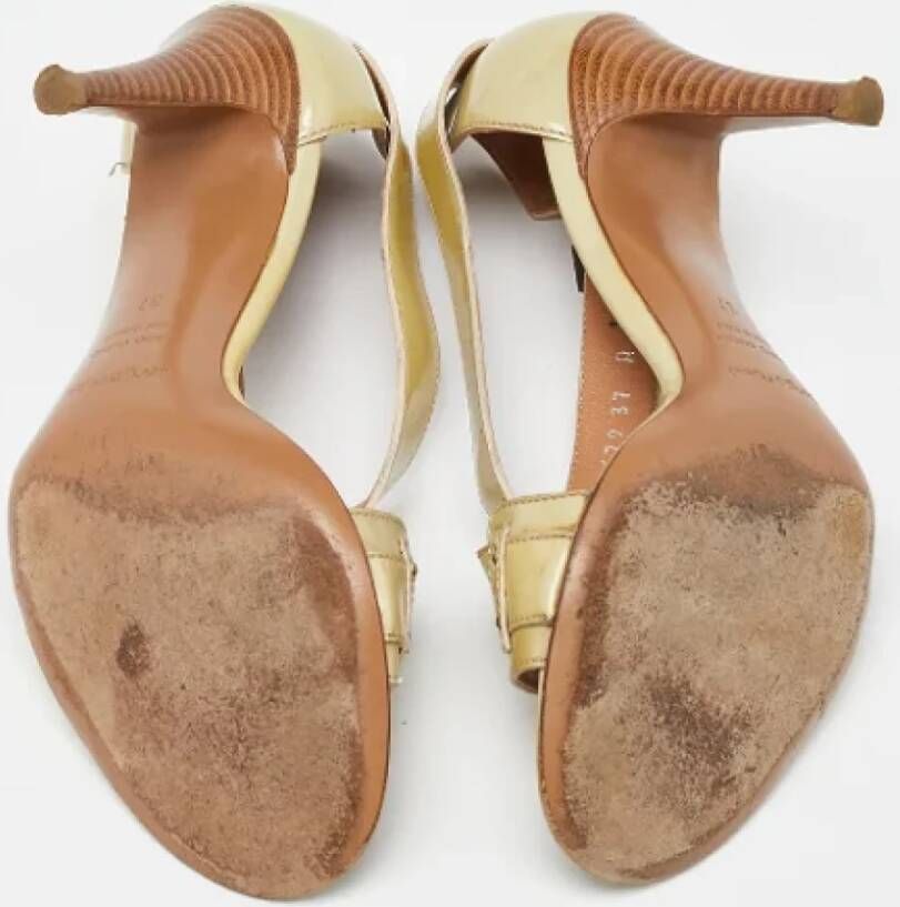 Sergio Rossi Pre-owned Leather sandals Beige Dames