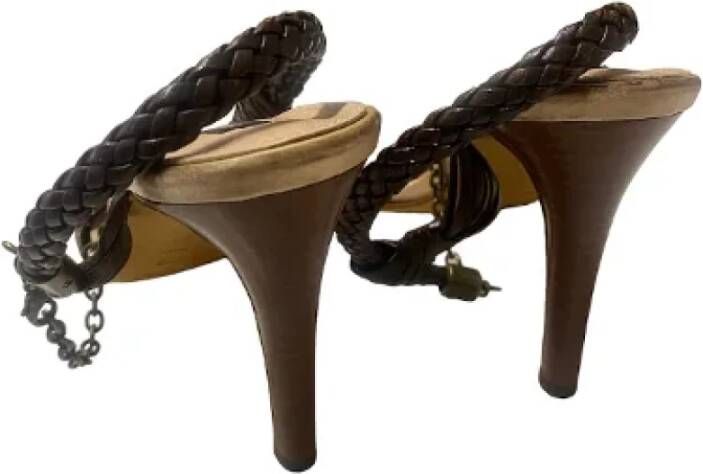 Sergio Rossi Pre-owned Leather sandals Beige Dames