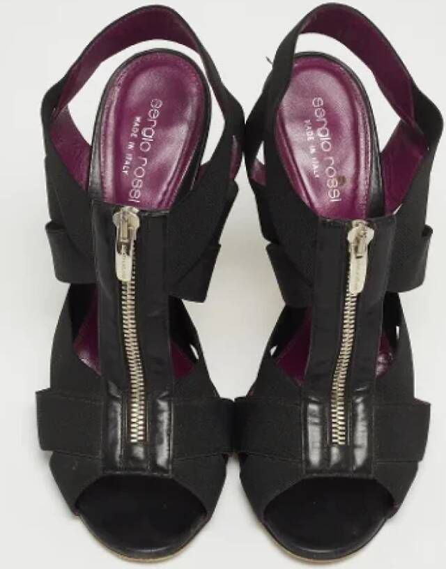 Sergio Rossi Pre-owned Leather sandals Black Dames