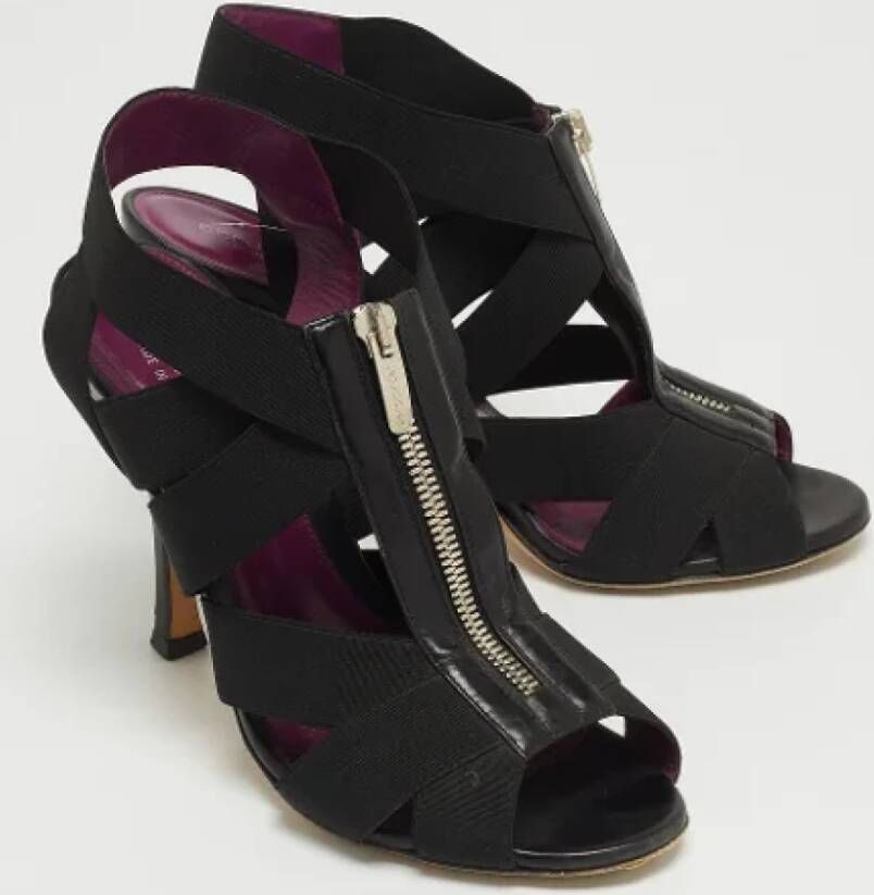 Sergio Rossi Pre-owned Leather sandals Black Dames