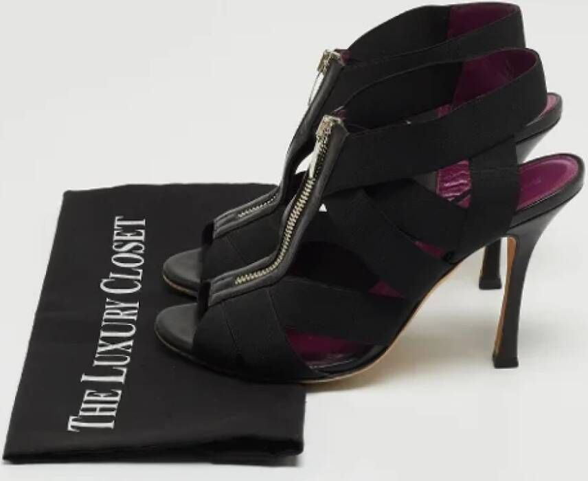 Sergio Rossi Pre-owned Leather sandals Black Dames