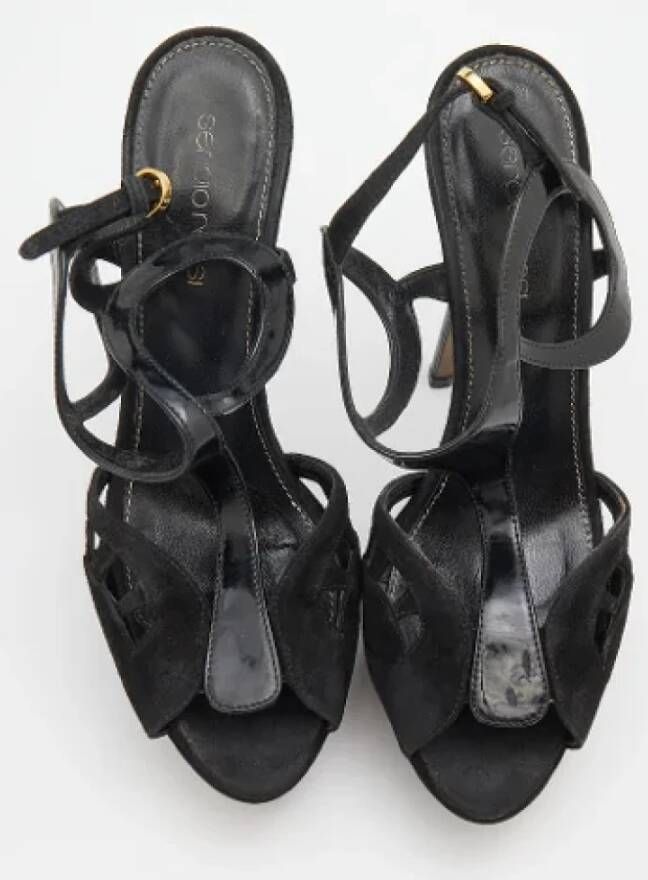 Sergio Rossi Pre-owned Leather sandals Black Dames