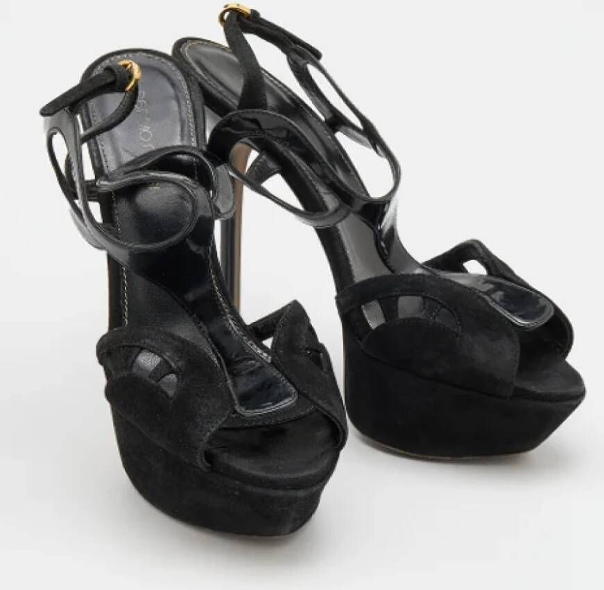 Sergio Rossi Pre-owned Leather sandals Black Dames