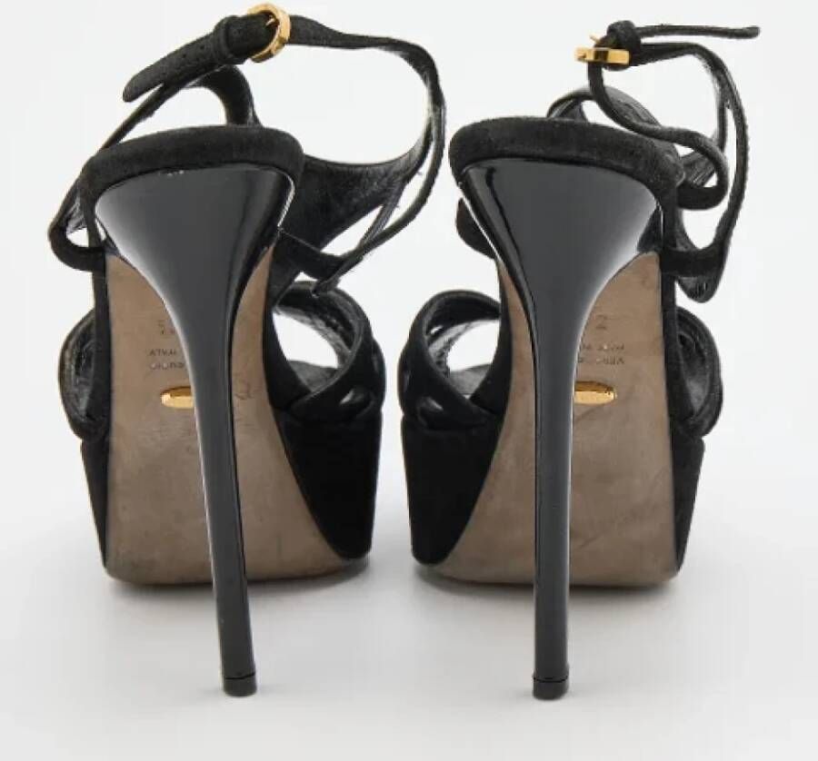 Sergio Rossi Pre-owned Leather sandals Black Dames