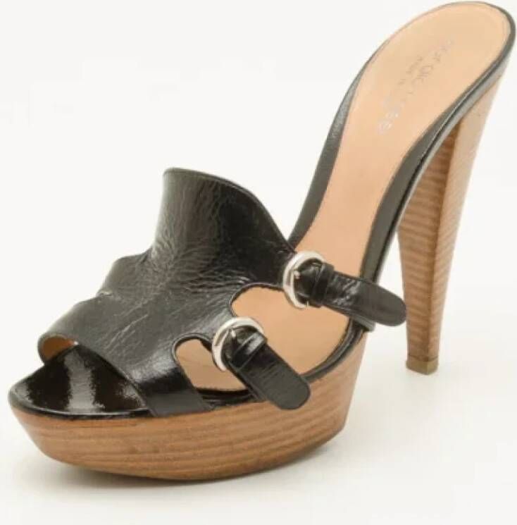 Sergio Rossi Pre-owned Leather sandals Black Dames