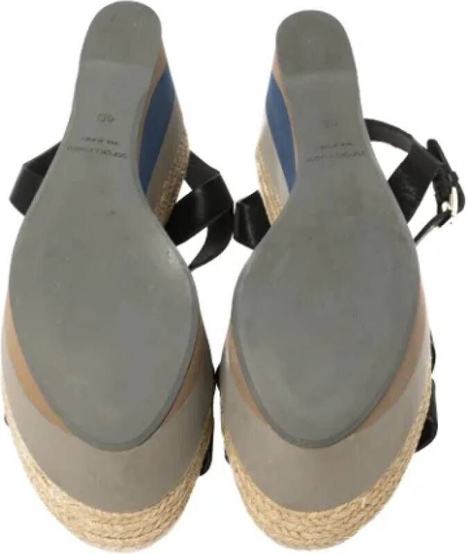 Sergio Rossi Pre-owned Leather sandals Black Dames