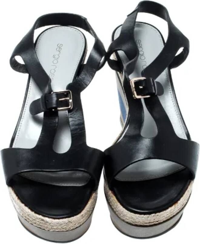 Sergio Rossi Pre-owned Leather sandals Black Dames