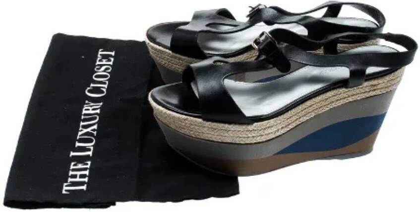 Sergio Rossi Pre-owned Leather sandals Black Dames