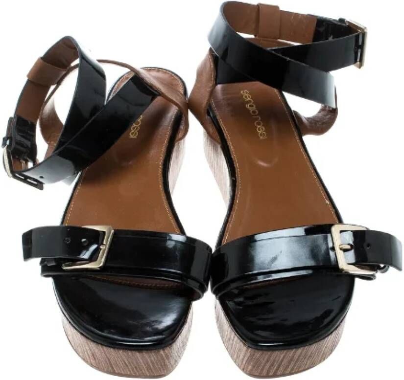 Sergio Rossi Pre-owned Leather sandals Black Dames