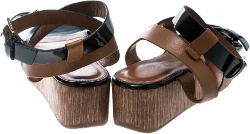 Sergio Rossi Pre-owned Leather sandals Black Dames