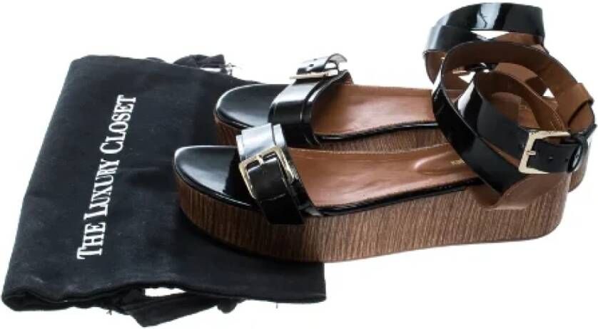 Sergio Rossi Pre-owned Leather sandals Black Dames