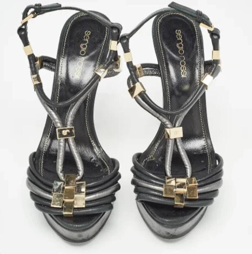 Sergio Rossi Pre-owned Leather sandals Black Dames