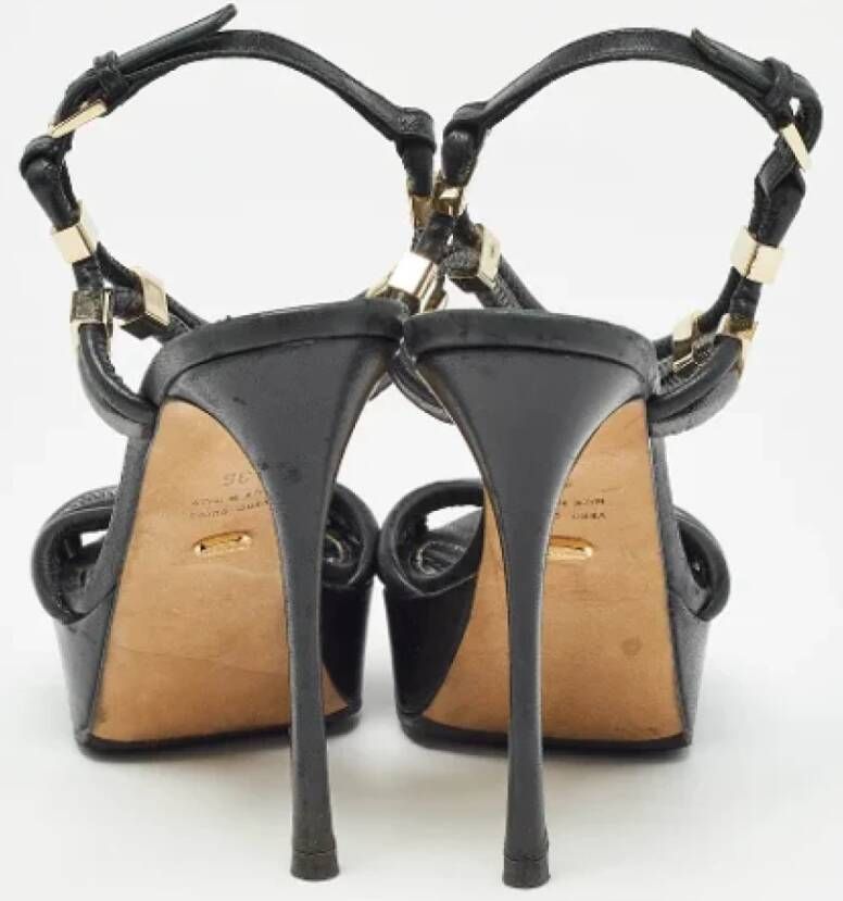 Sergio Rossi Pre-owned Leather sandals Black Dames