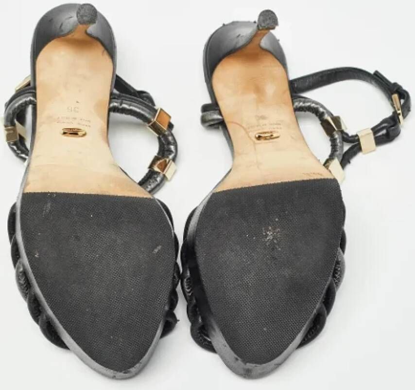 Sergio Rossi Pre-owned Leather sandals Black Dames