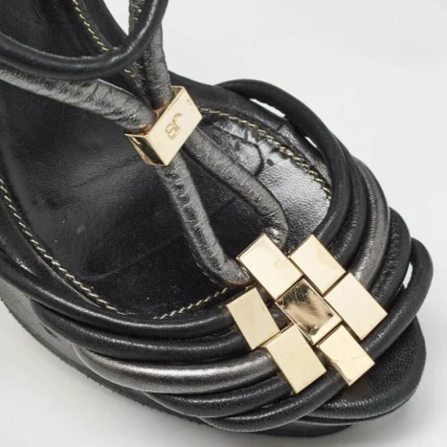Sergio Rossi Pre-owned Leather sandals Black Dames