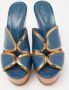 Sergio Rossi Pre-owned Leather sandals Blue Dames - Thumbnail 3