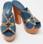 Sergio Rossi Pre-owned Leather sandals Blue Dames - Thumbnail 4