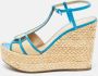 Sergio Rossi Pre-owned Leather sandals Blue Dames - Thumbnail 2