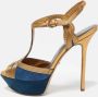 Sergio Rossi Pre-owned Leather sandals Blue Dames - Thumbnail 2