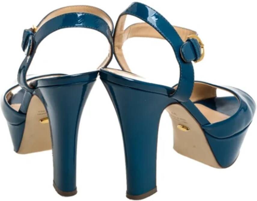 Sergio Rossi Pre-owned Leather sandals Blue Dames