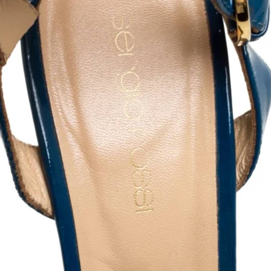 Sergio Rossi Pre-owned Leather sandals Blue Dames