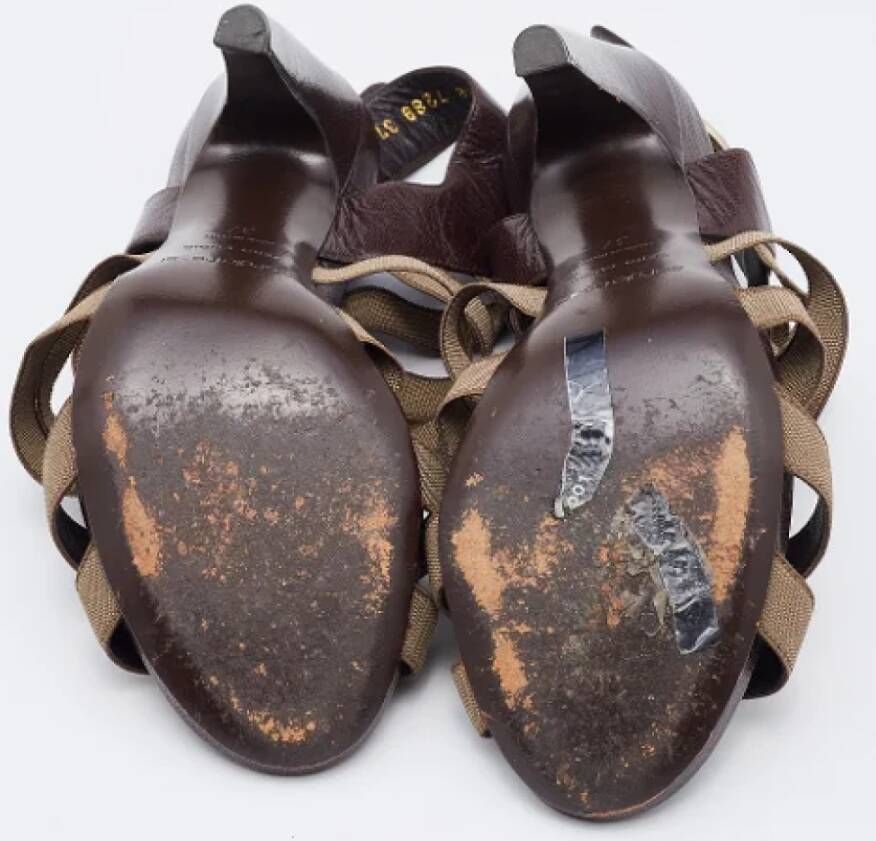 Sergio Rossi Pre-owned Leather sandals Brown Dames