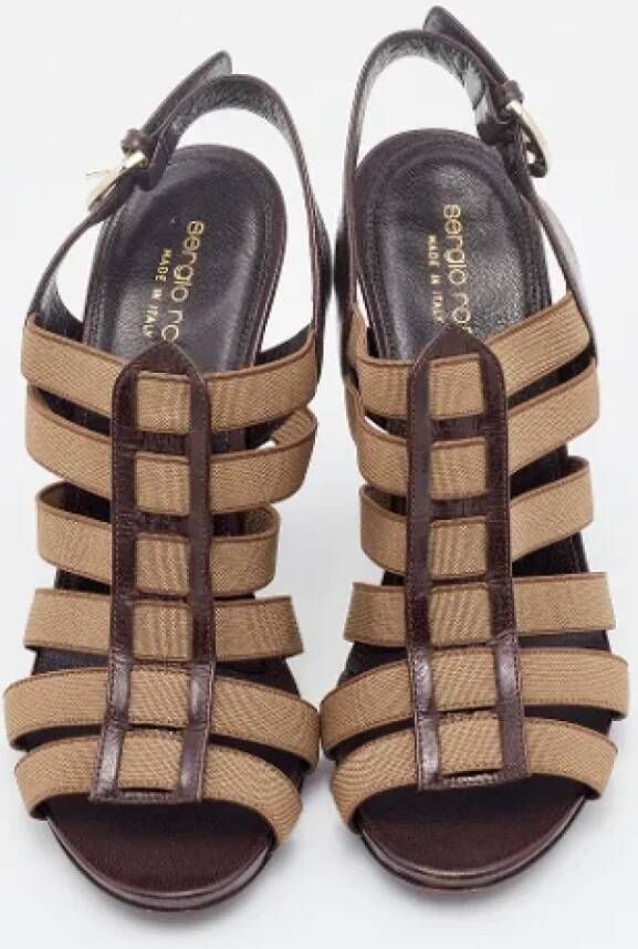 Sergio Rossi Pre-owned Leather sandals Brown Dames