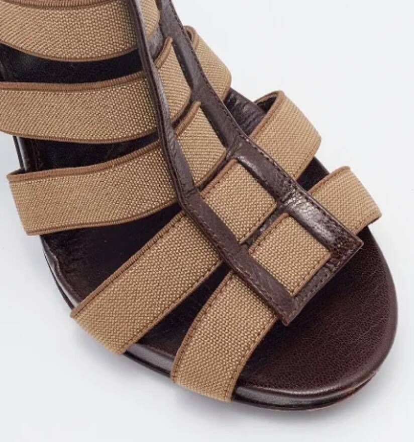 Sergio Rossi Pre-owned Leather sandals Brown Dames