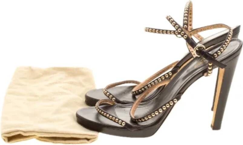 Sergio Rossi Pre-owned Leather sandals Brown Dames