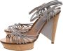 Sergio Rossi Pre-owned Leather sandals Gray Dames - Thumbnail 3