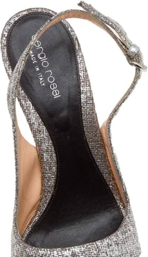 Sergio Rossi Pre-owned Leather sandals Gray Dames