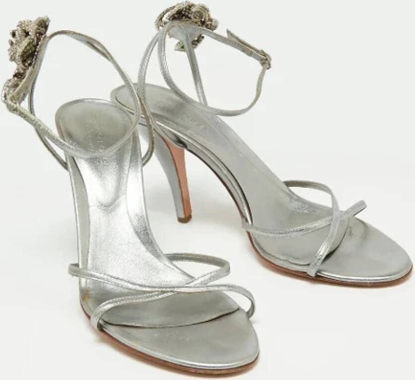 Sergio Rossi Pre-owned Leather sandals Gray Dames