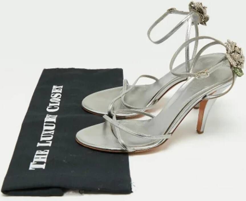 Sergio Rossi Pre-owned Leather sandals Gray Dames