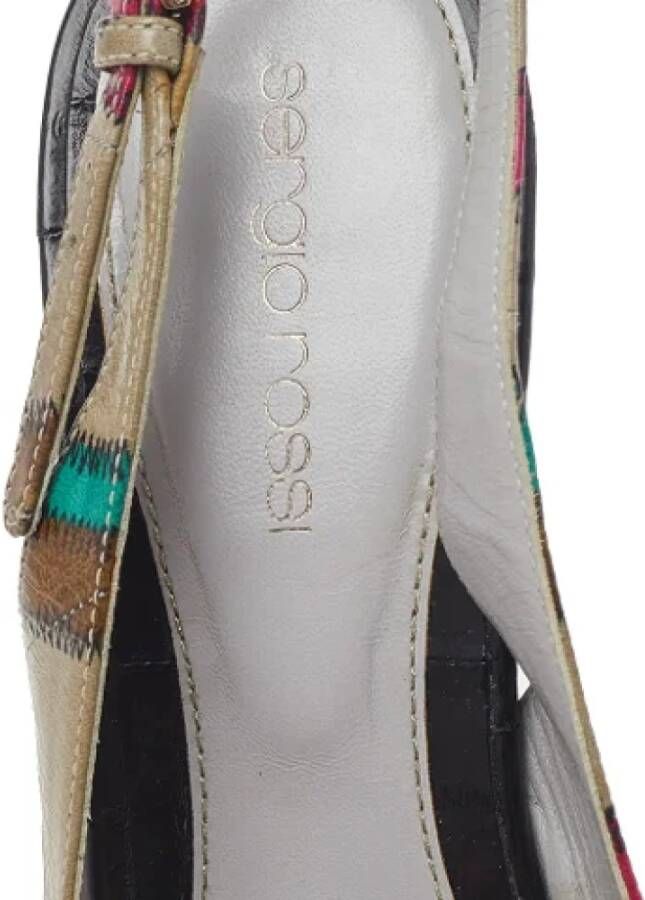 Sergio Rossi Pre-owned Leather sandals Gray Dames