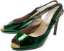 Sergio Rossi Pre-owned Leather sandals Green Dames - Thumbnail 3