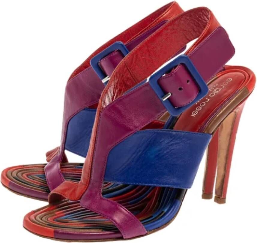 Sergio Rossi Pre-owned Leather sandals Multicolor Dames