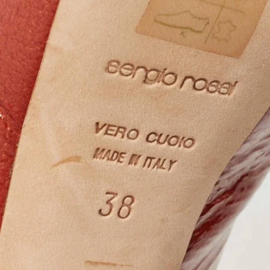 Sergio Rossi Pre-owned Leather sandals Orange Dames