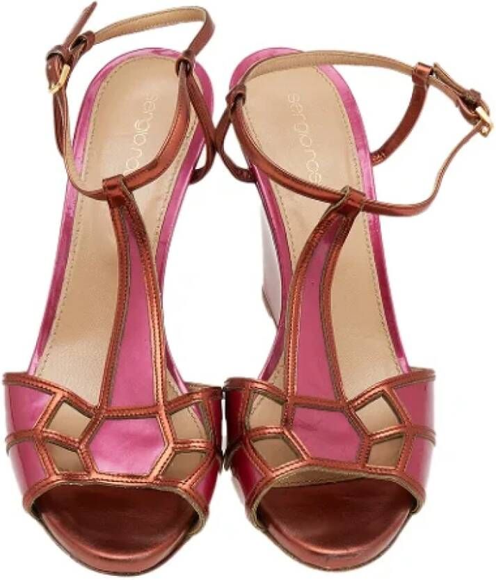 Sergio Rossi Pre-owned Leather sandals Pink Dames