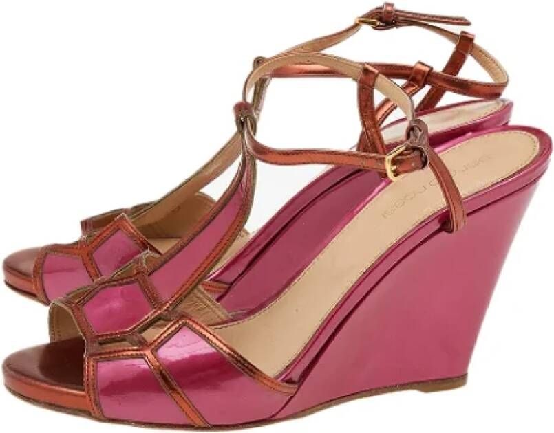 Sergio Rossi Pre-owned Leather sandals Pink Dames